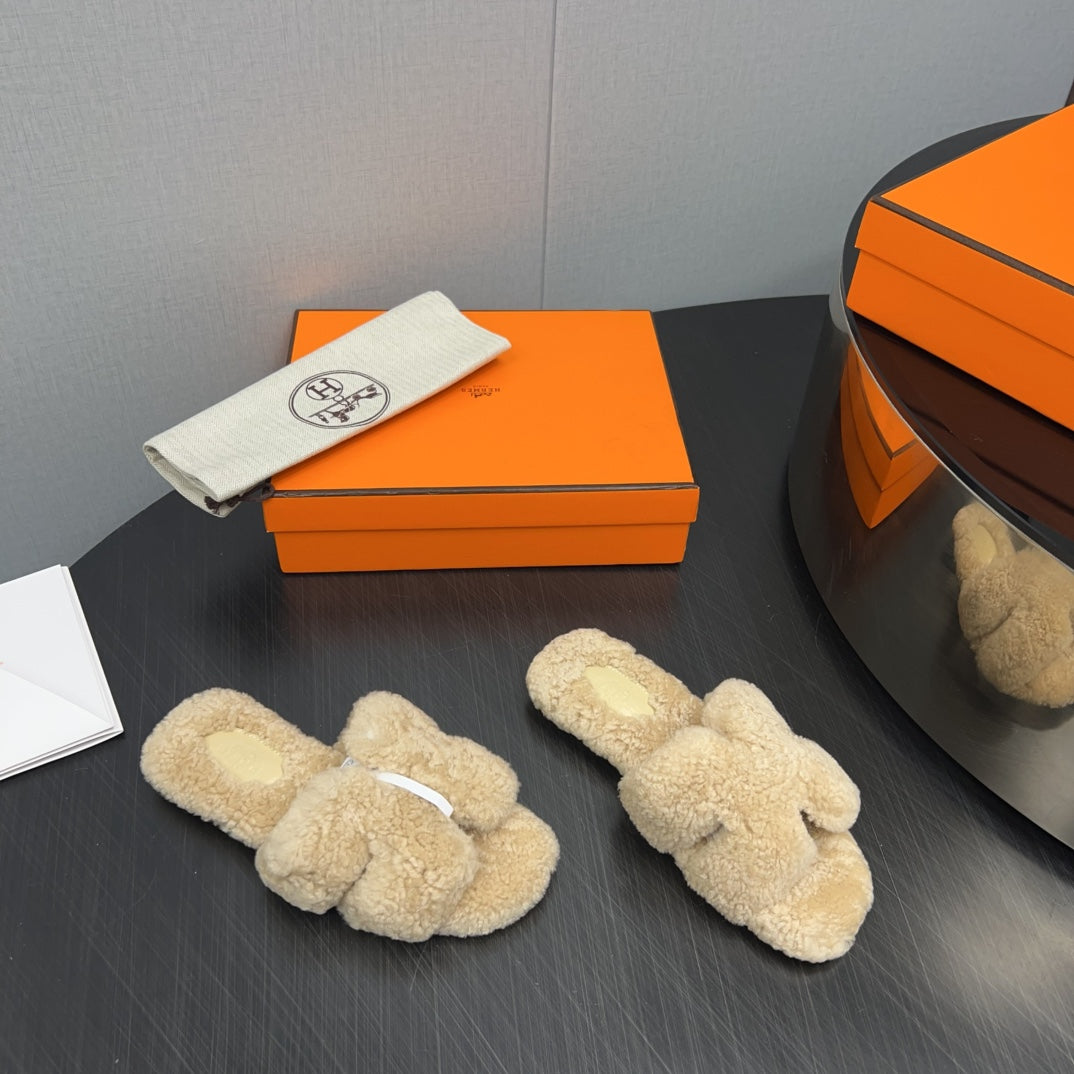 HM Oran Sandal Beige Wool 952318