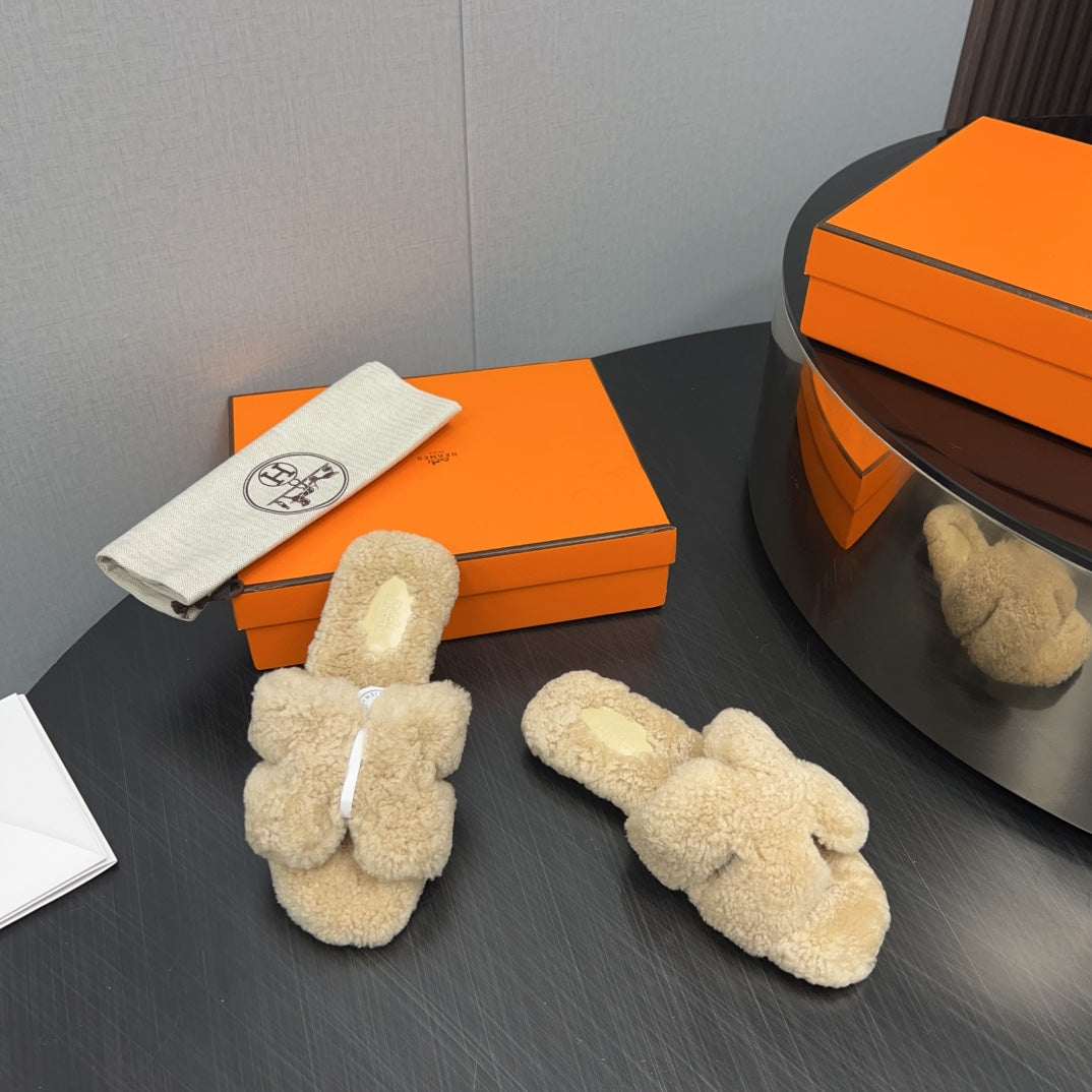 HM Oran Sandal Beige Wool 952318