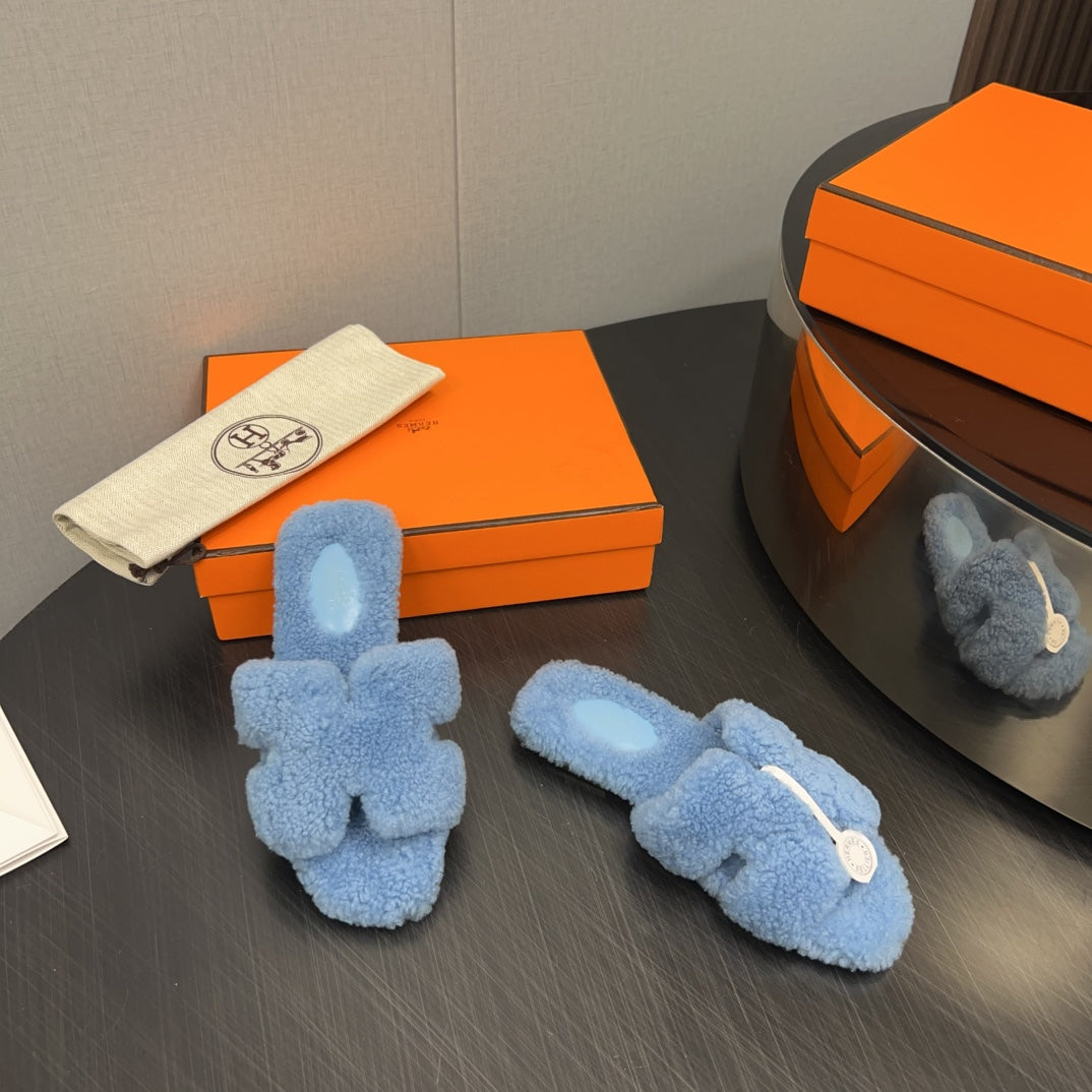 HM Oran Sandal Light Blue Wool 952322