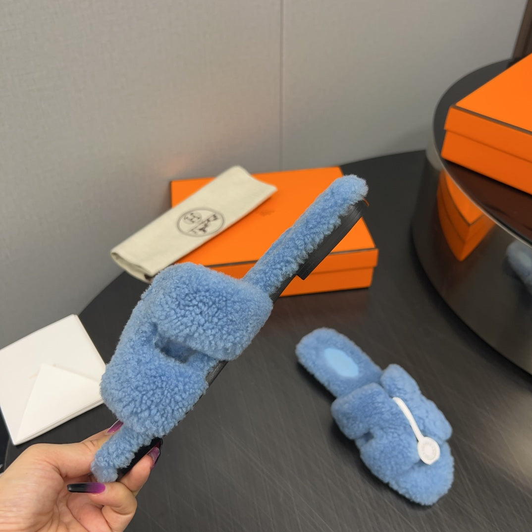 HM Oran Sandal Light Blue Wool 952322