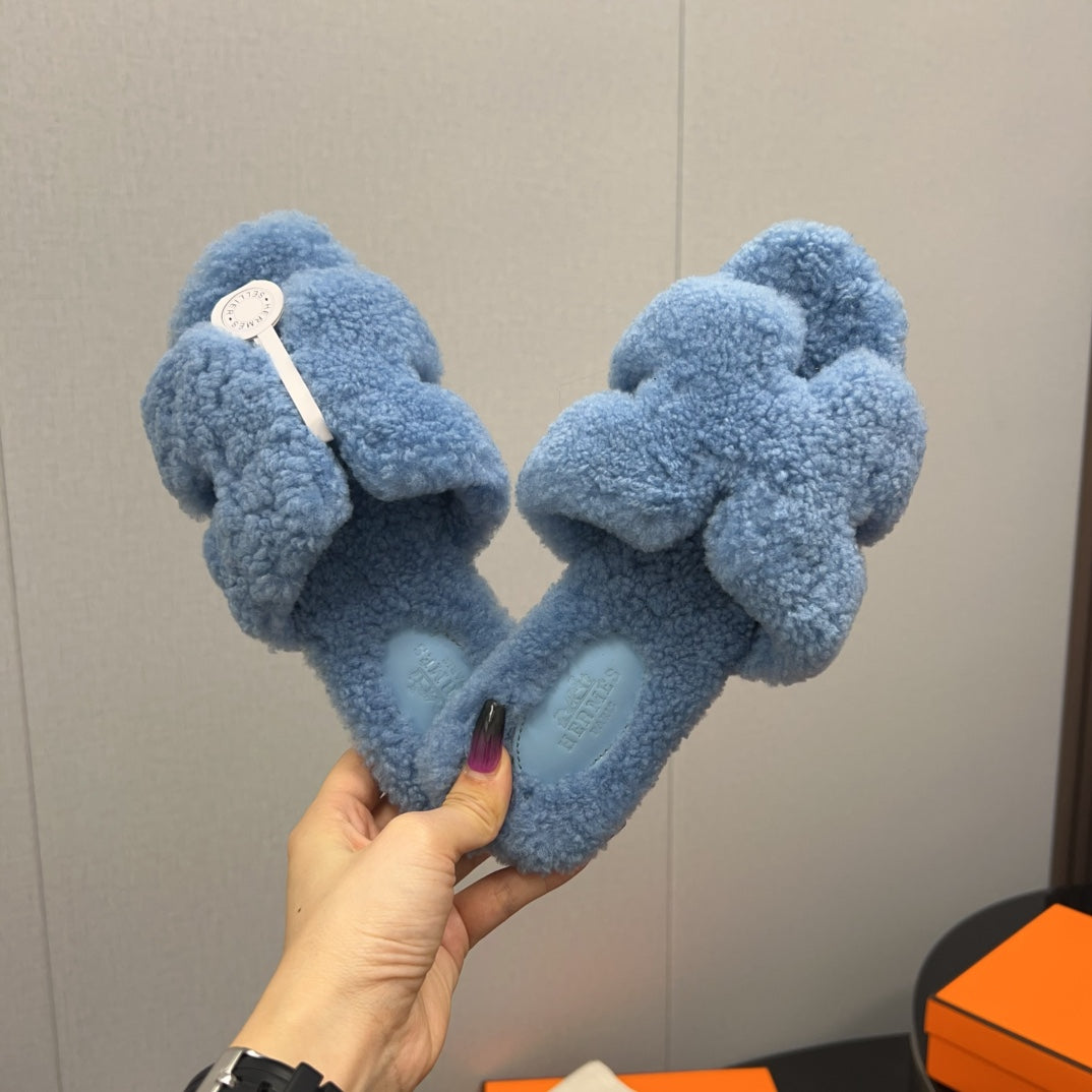 HM Oran Sandal Light Blue Wool 952322