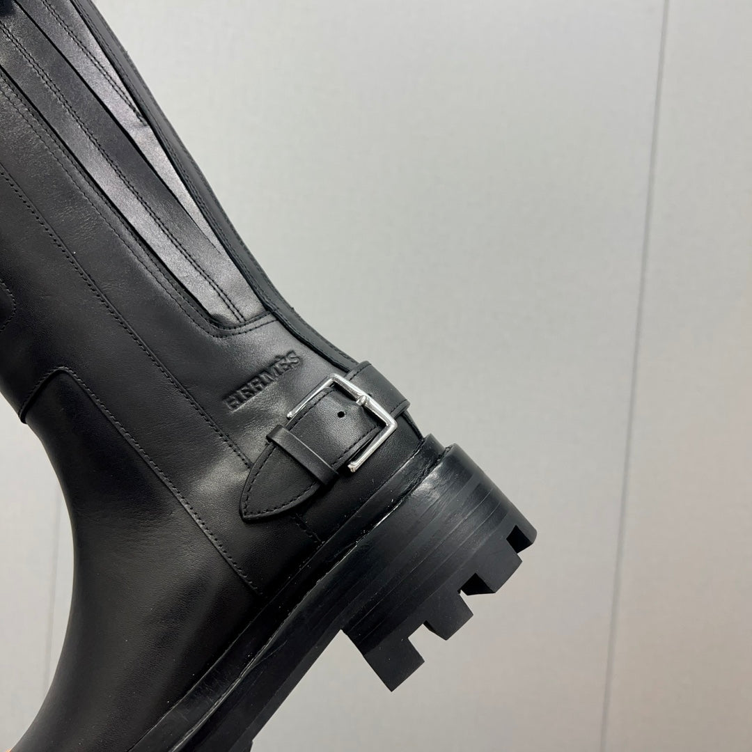 HM Jaimy High Boot 30mm In Black Cowhide 952467