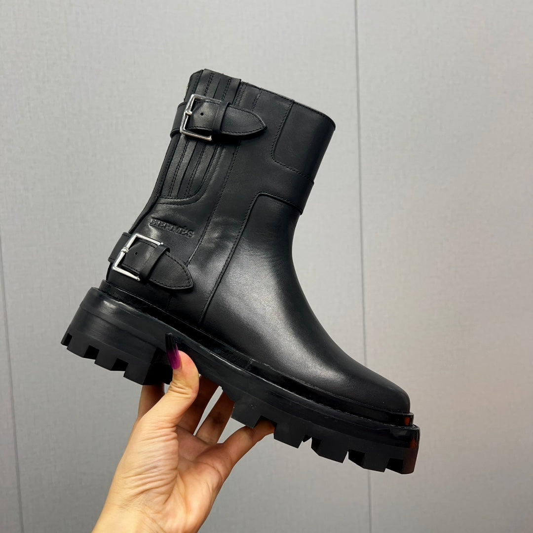 HM Jaimy Ankle Boot 30mm In Black Cowhide 952473