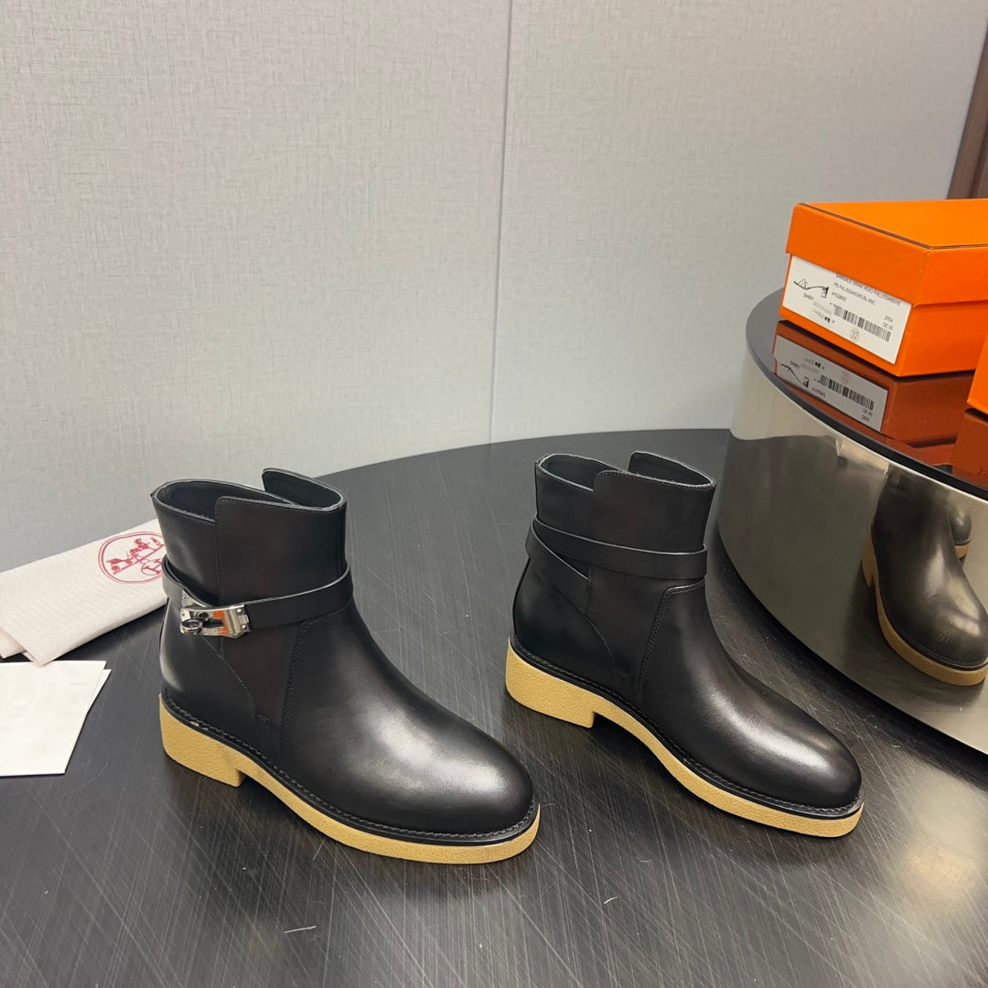 HM History Ankle Boot 30mm Black Cowhide 952479