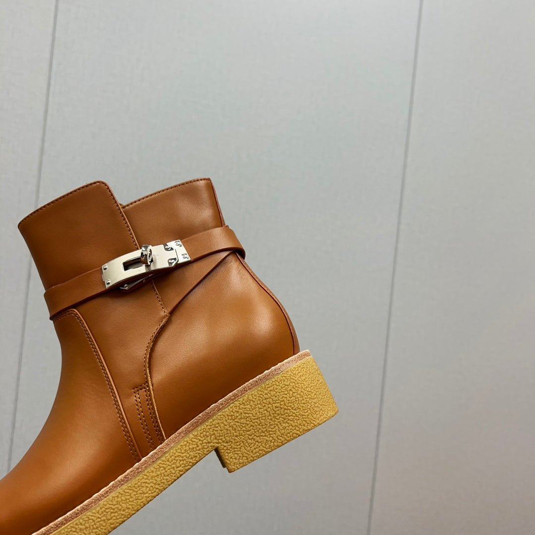 HM History Ankle Boot 30mm Brown Cowhide 952481