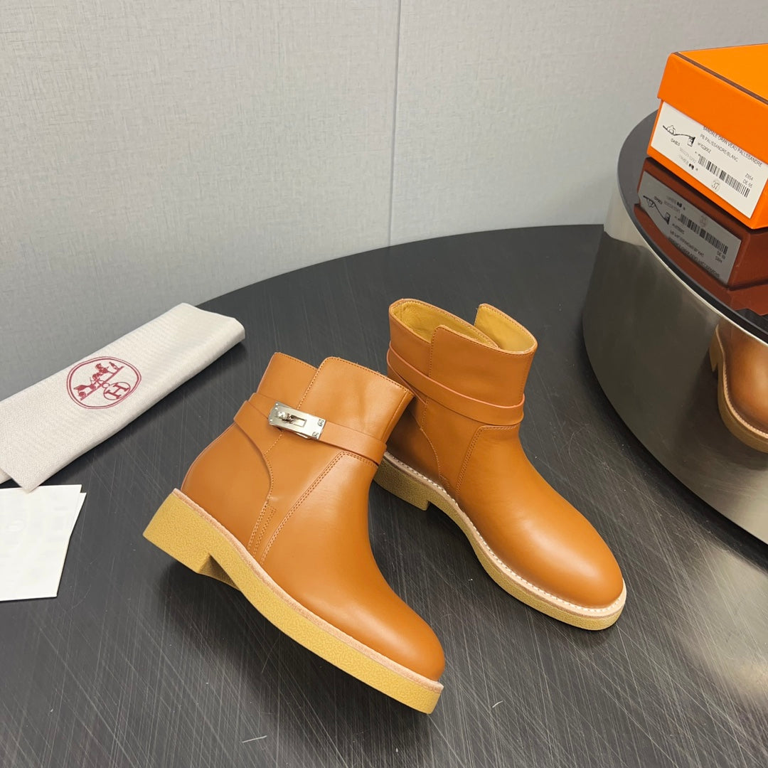 HM History Ankle Boot 30mm Brown Cowhide 952481