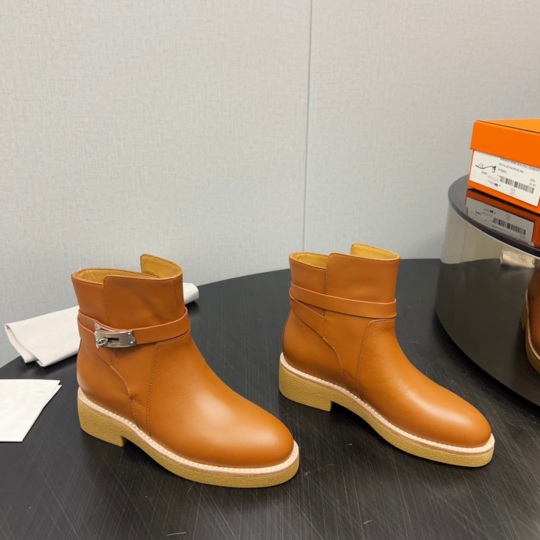 HM History Ankle Boot 30mm Brown Cowhide 952481