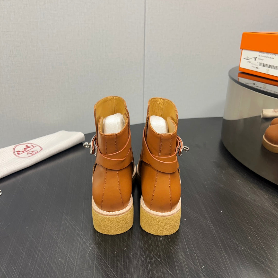 HM History Ankle Boot 30mm Brown Cowhide 952481