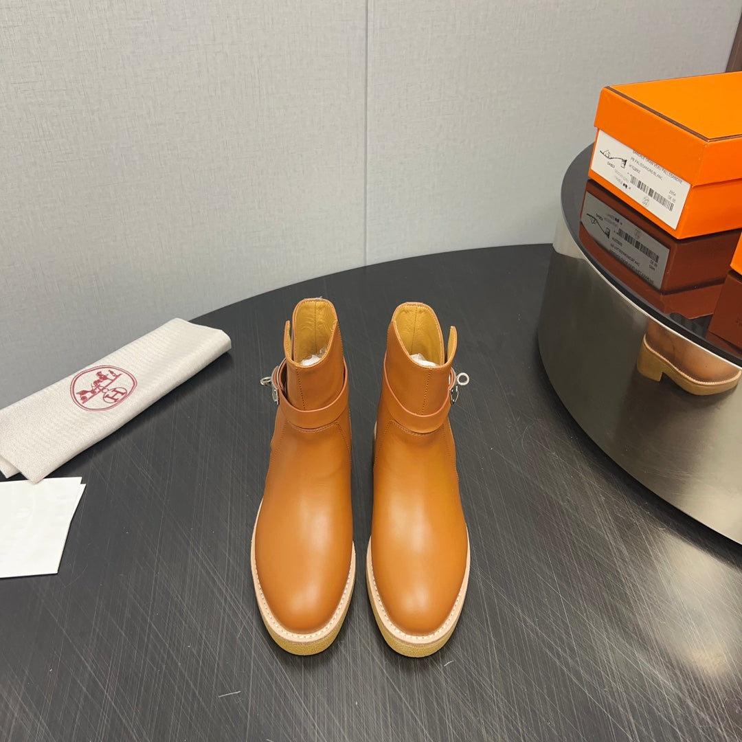 HM History Ankle Boot 30mm Brown Cowhide 952481