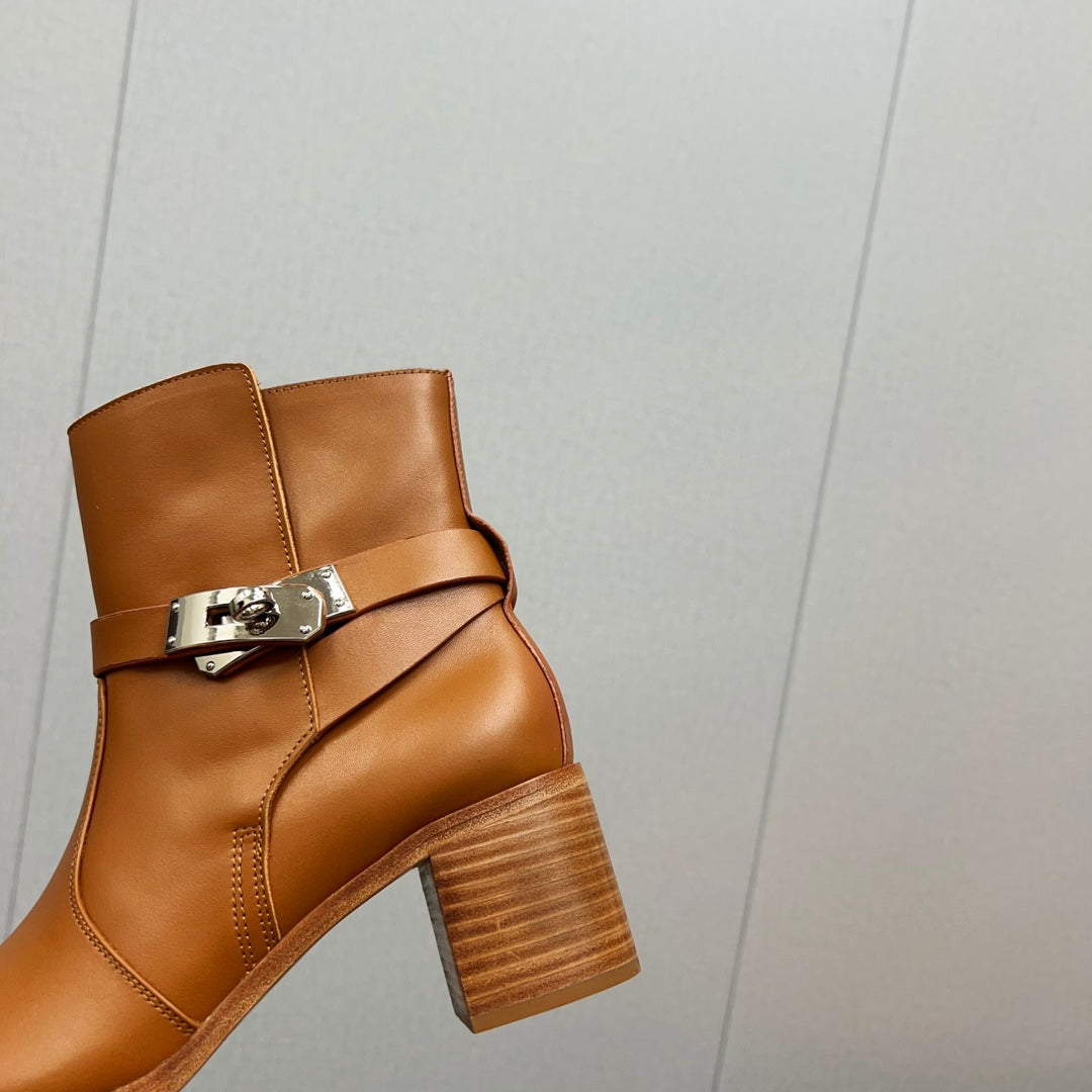 HM Frenchie 50 Ankle Boot Brown Cowhide 952487