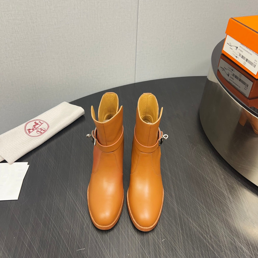 HM Frenchie 50 Ankle Boot Brown Cowhide 952487