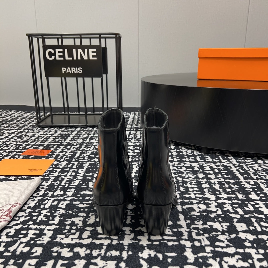 HM Vegas Ankle Boot 75mm Black Cowhide  952370