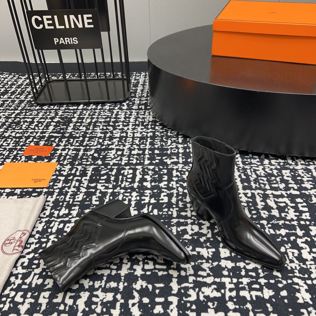 HM Vegas Ankle Boot 75mm Black Cowhide  952370