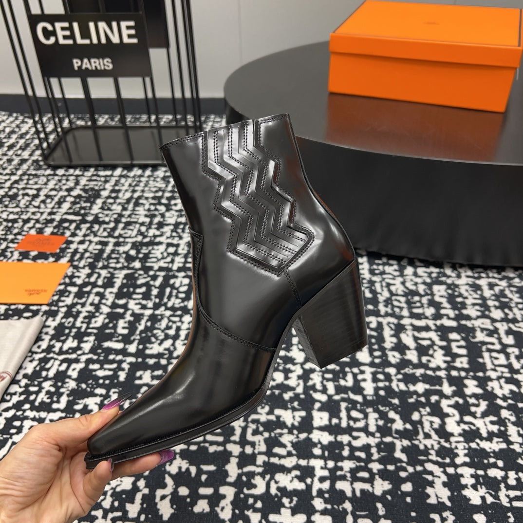 HM Vegas Ankle Boot 75mm Black Cowhide  952370