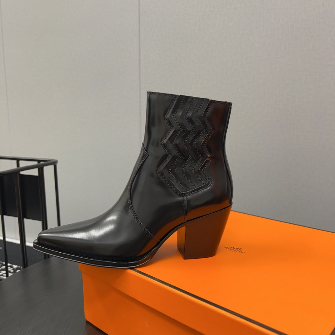 HM Vegas Ankle Boot 75mm Black Cowhide  952370