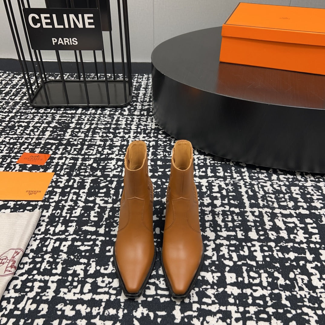 HM Vegas Ankle Boot 75mm Brown Cowhide 952372