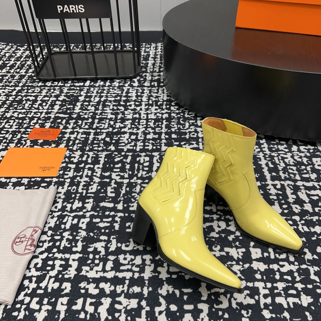 HM Vegas Ankle Boot 75mm Yellow Cowhide 952374