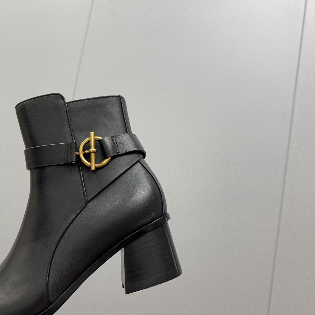 HM Jill 60 Ankle Boot Black Cowhide 968800