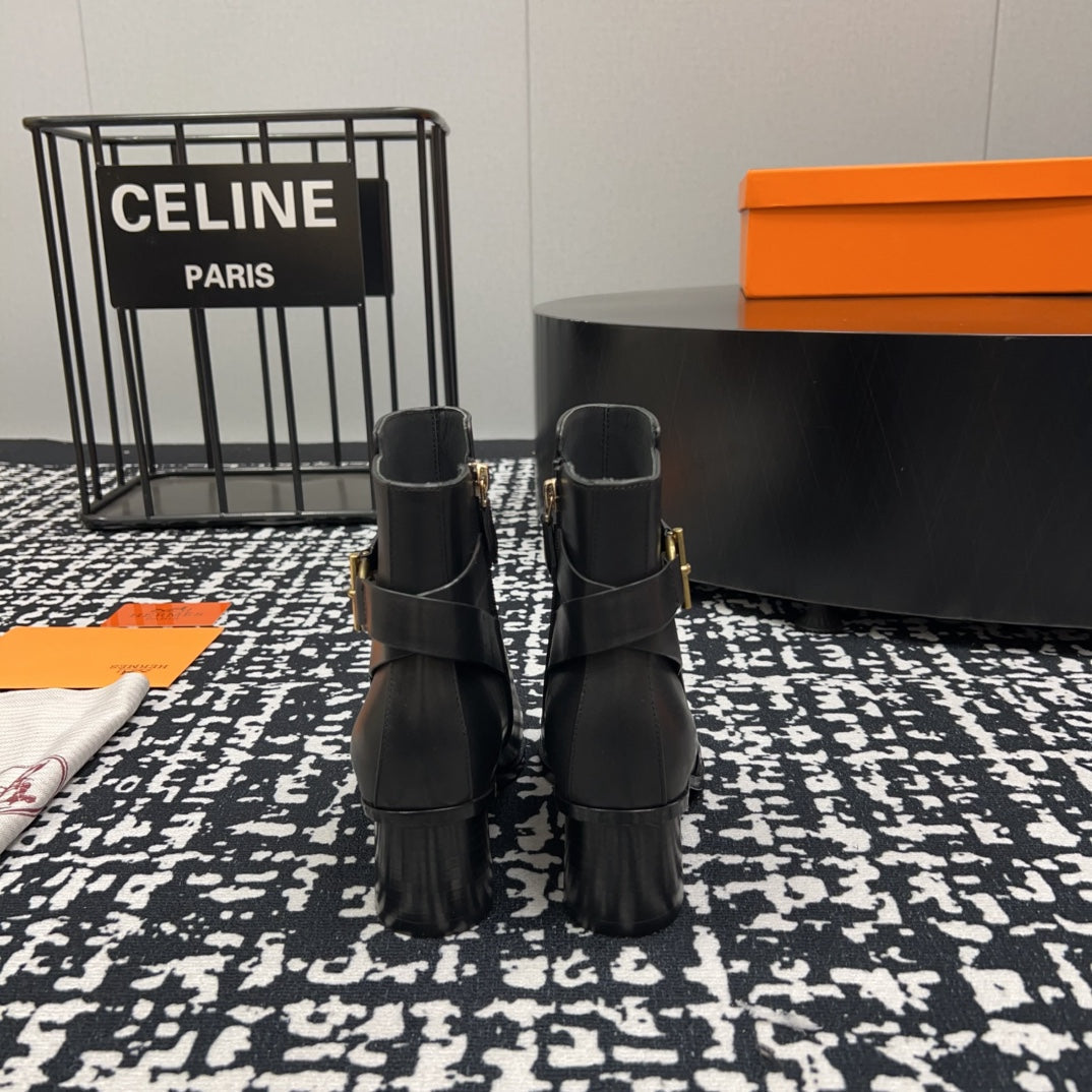 HM Jill 60 Ankle Boot Black Cowhide 968800