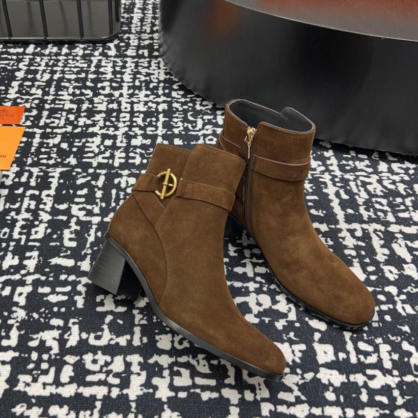 HM Jill 60 Ankle Boot Earth Brown Suede 952380