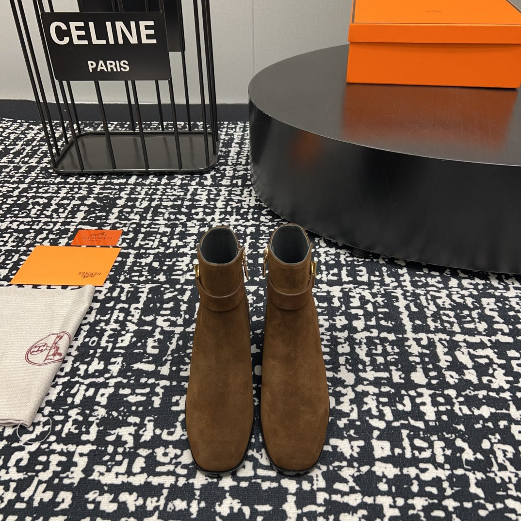 HM Jill 60 Ankle Boot Earth Brown Suede 952380