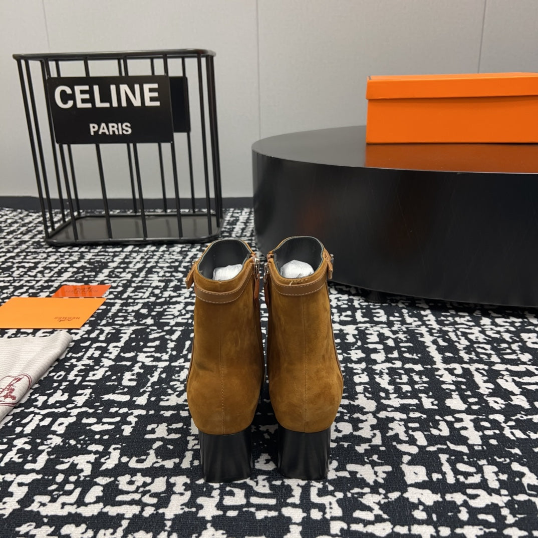 HM Botines ImpÃ©rial 50mm Caramel Suede  952394