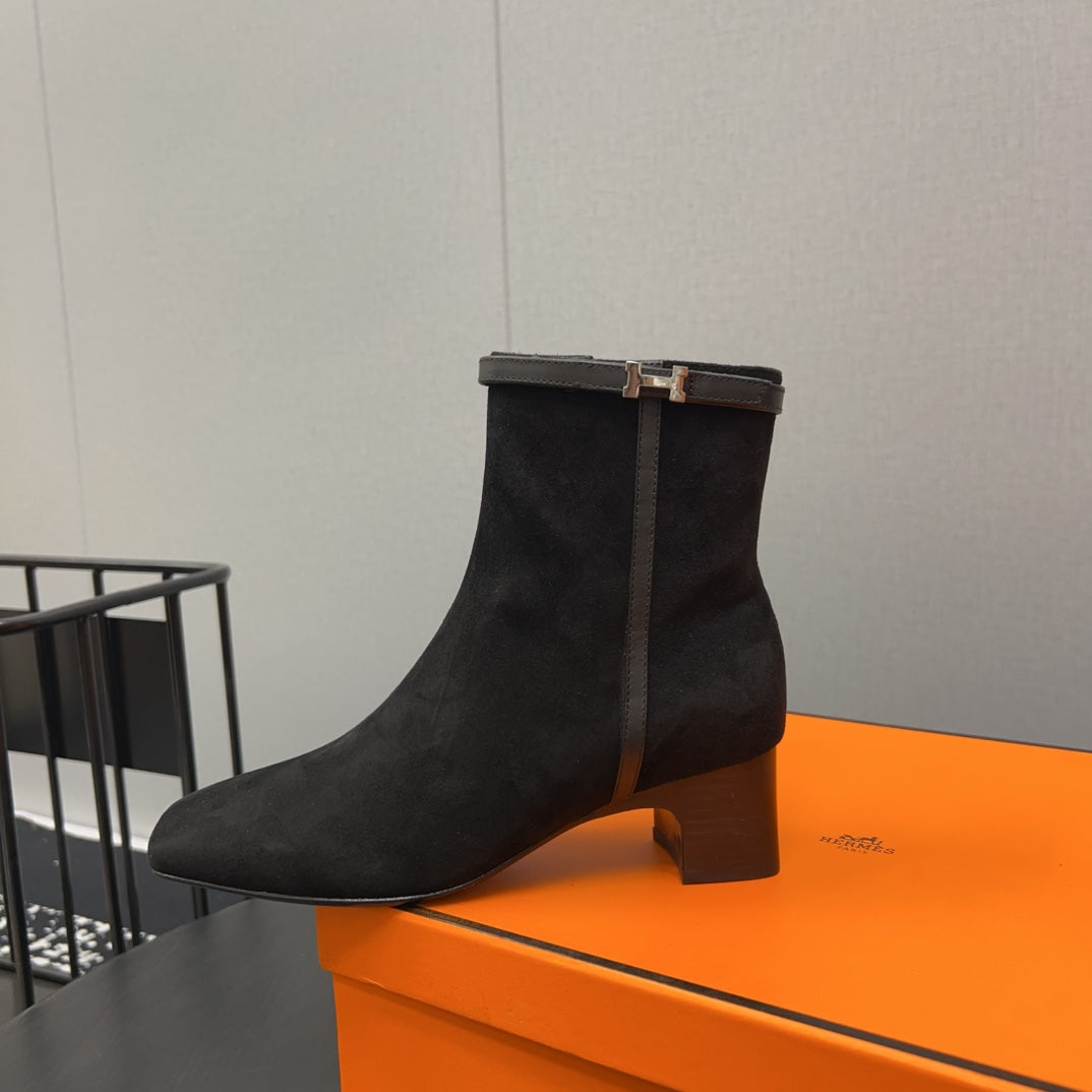 HM Botines ImpÃ©rial 50mm Black Suede 952396