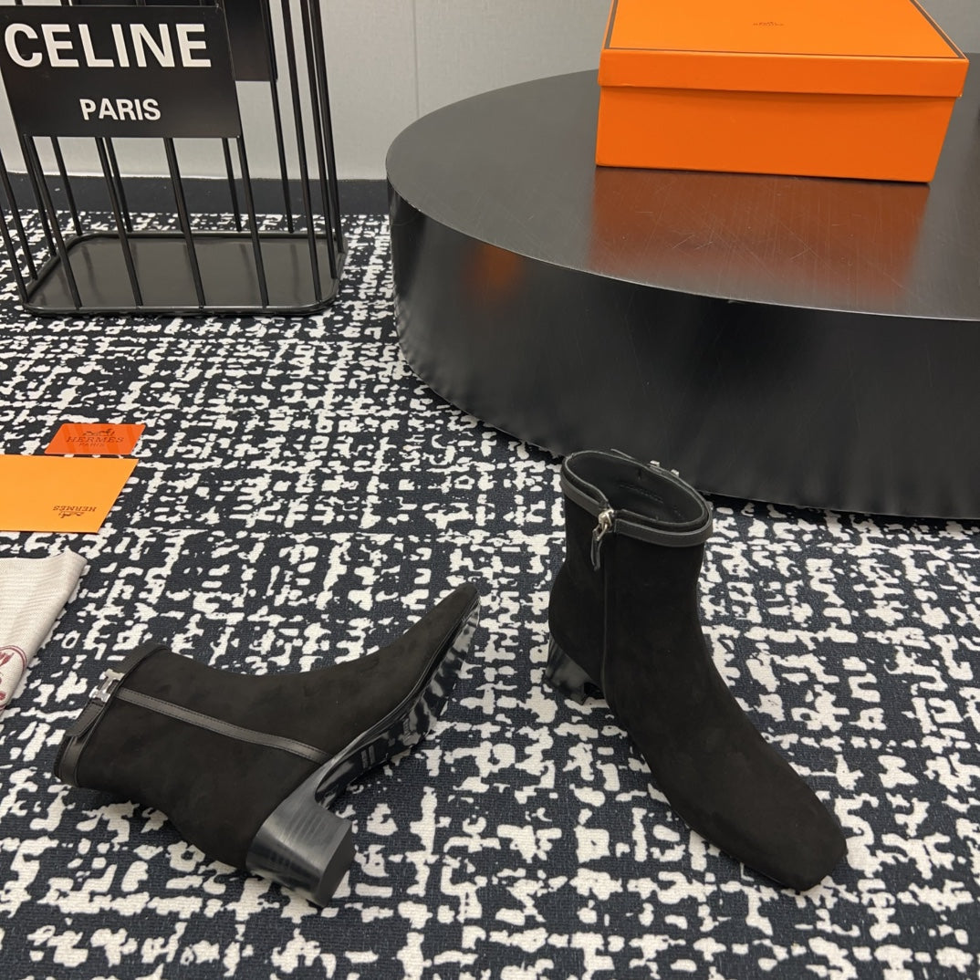 HM Botines ImpÃ©rial 50mm Black Suede 952396