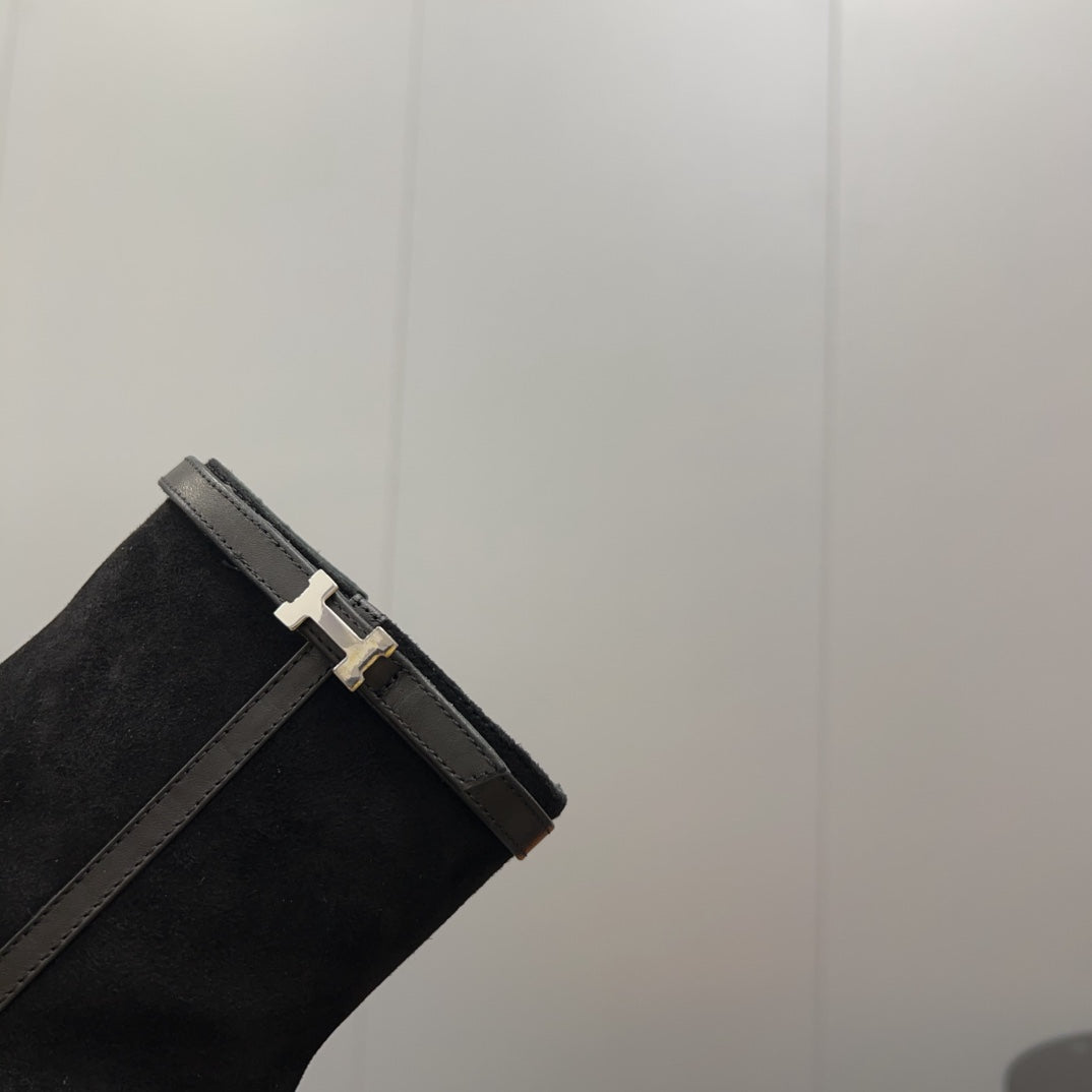 HM Botines ImpÃ©rial 50mm Black Suede 952396