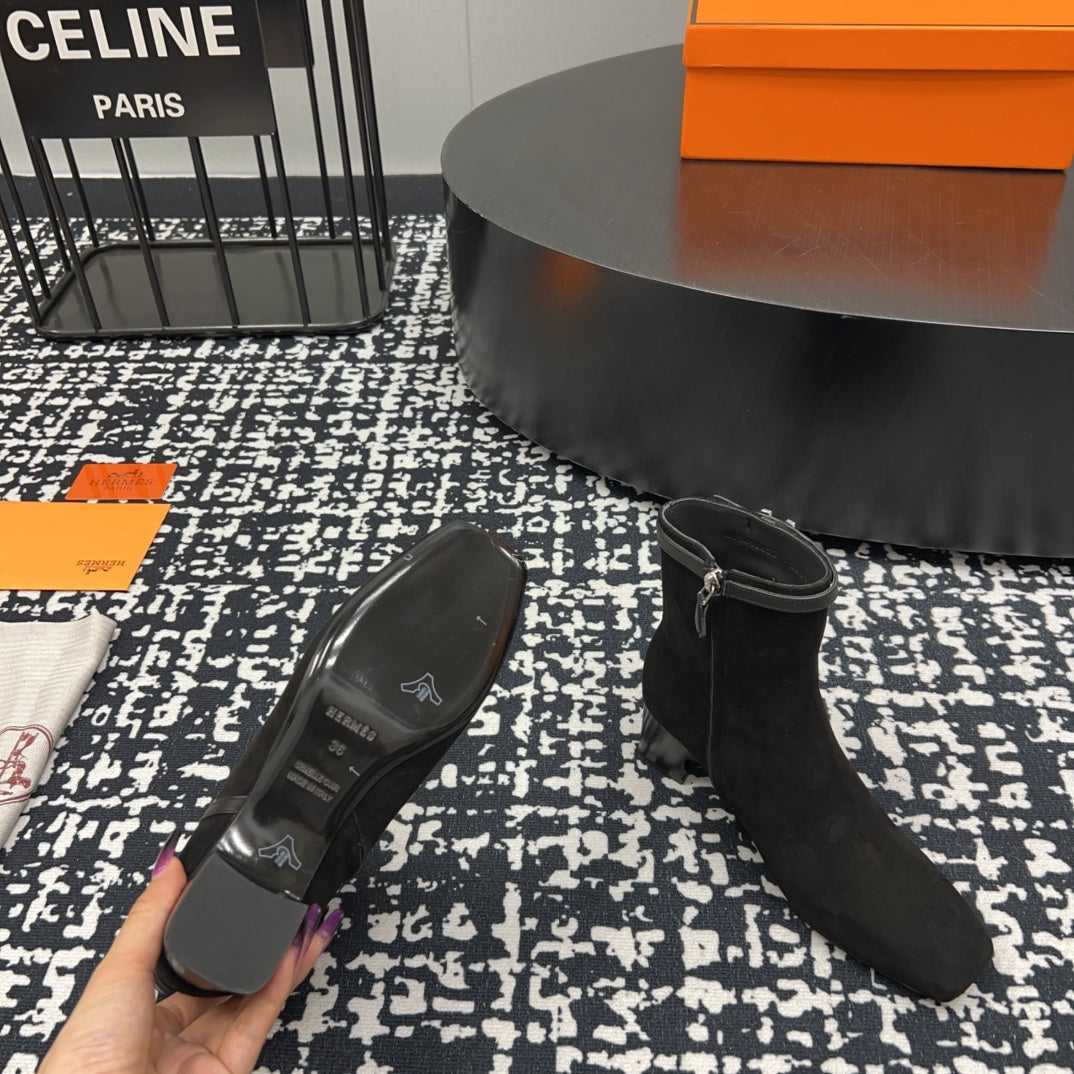 HM Botines ImpÃ©rial 50mm Black Suede 952396