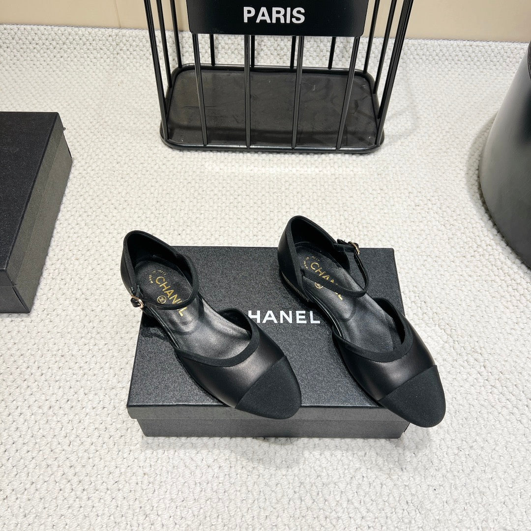 CC 25 Slingback Flat Grosgrain Calfskin