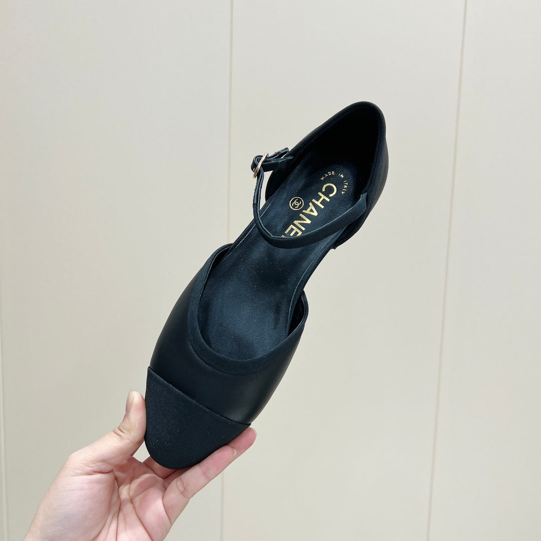 CC 25 Slingback Flat Grosgrain Calfskin