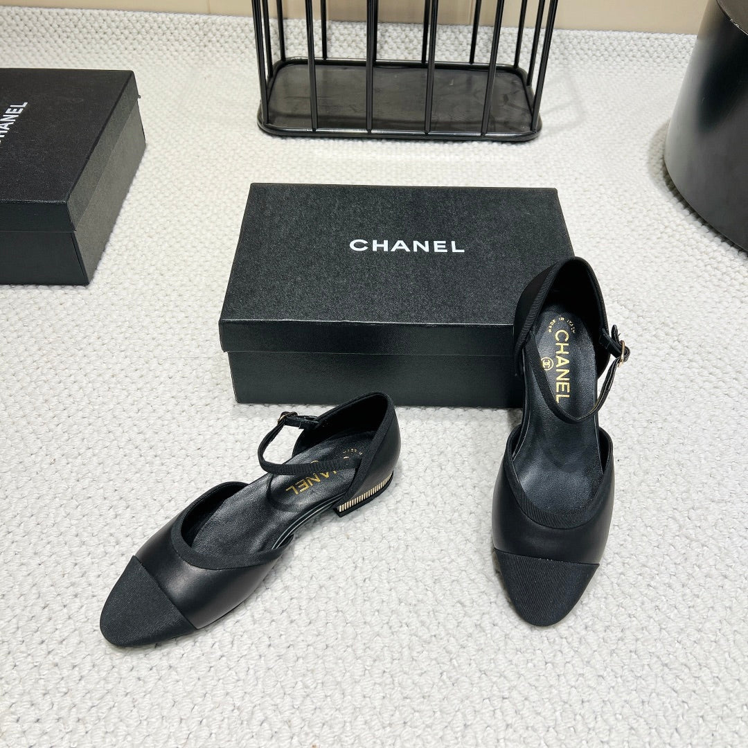 CC 25 Slingback Flat Grosgrain Calfskin