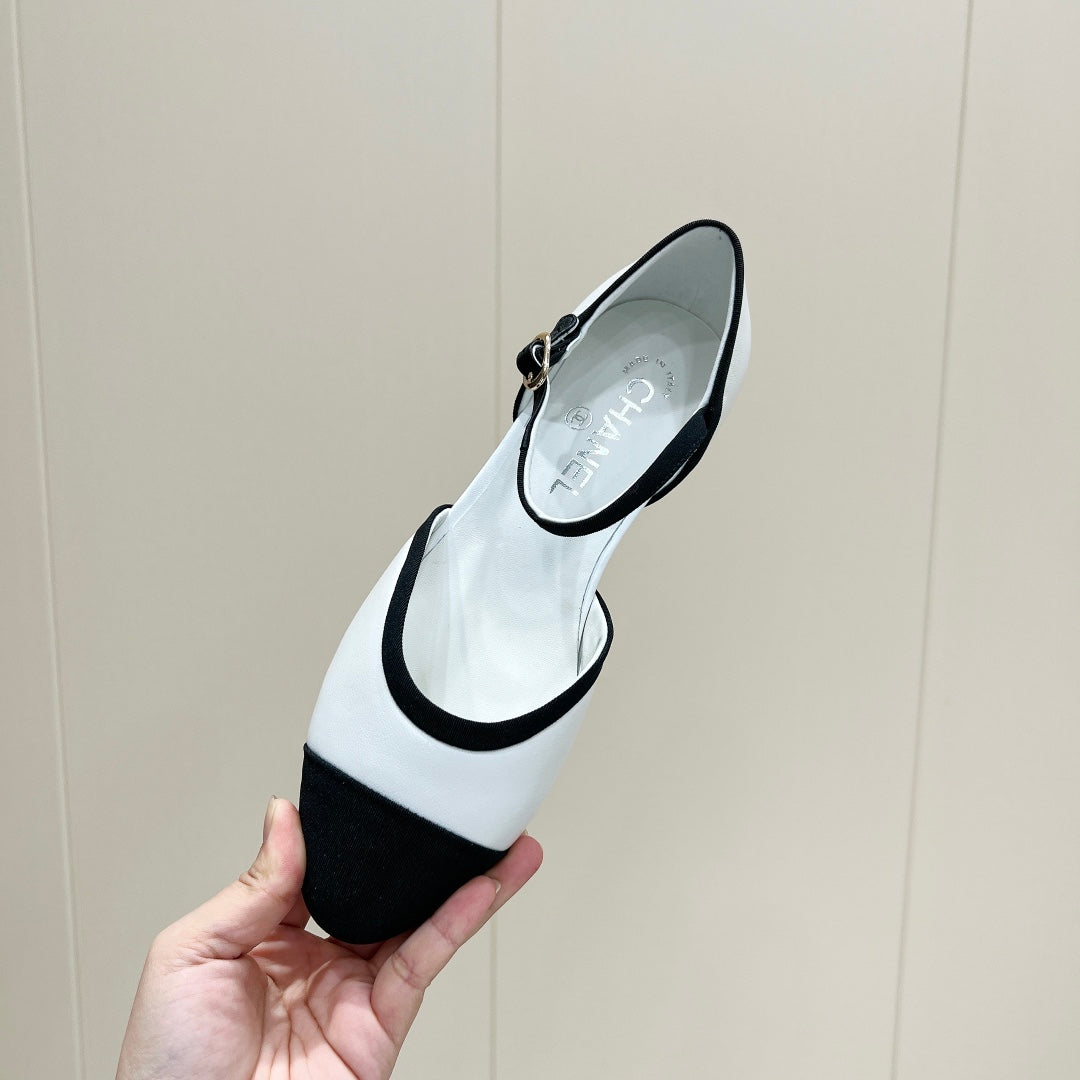 CC 25 Slingback Flat Grosgrain Calfskin