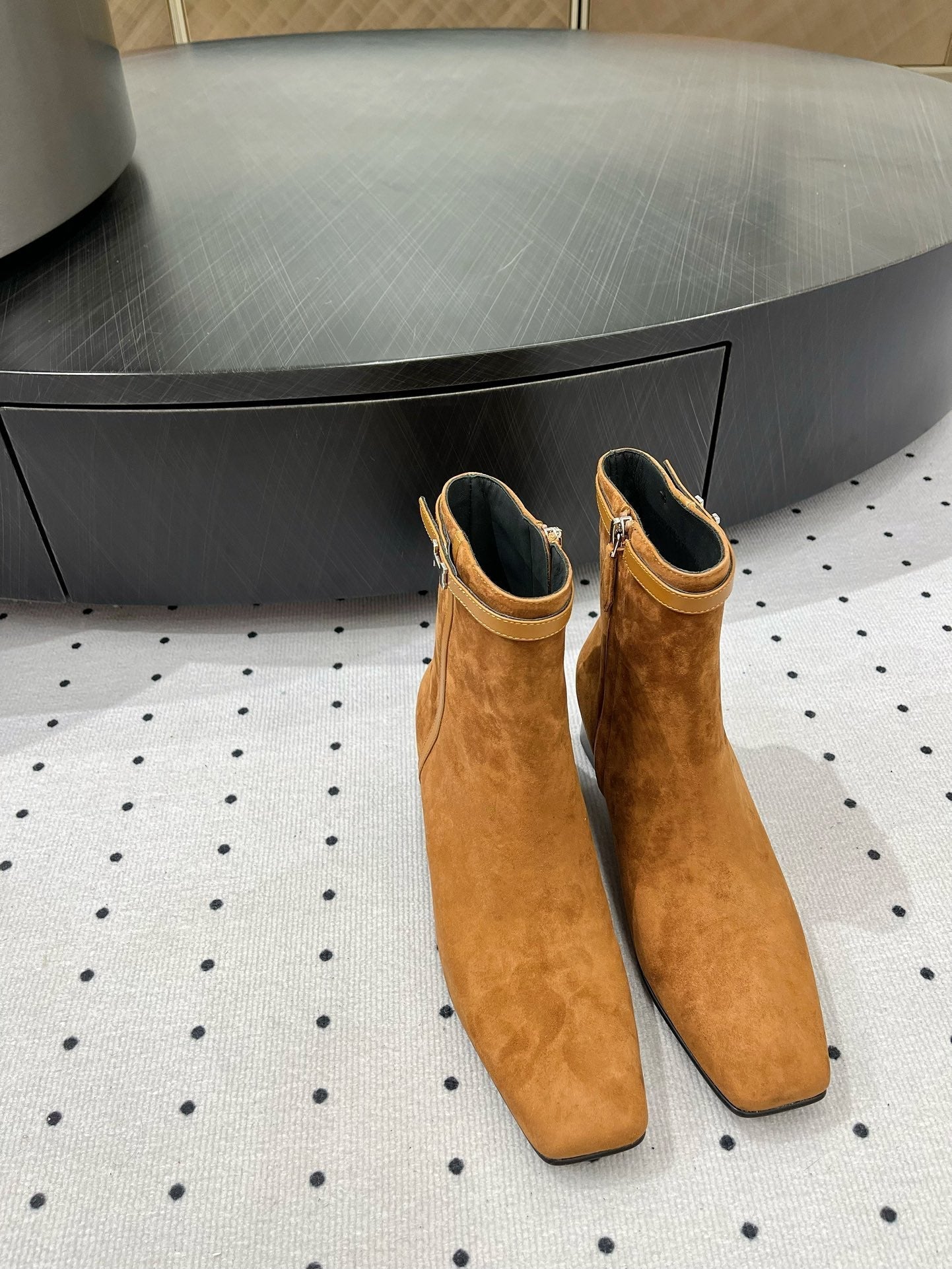 HM Hommage Ankle Boot 50mm Brown Orange Suede 954737