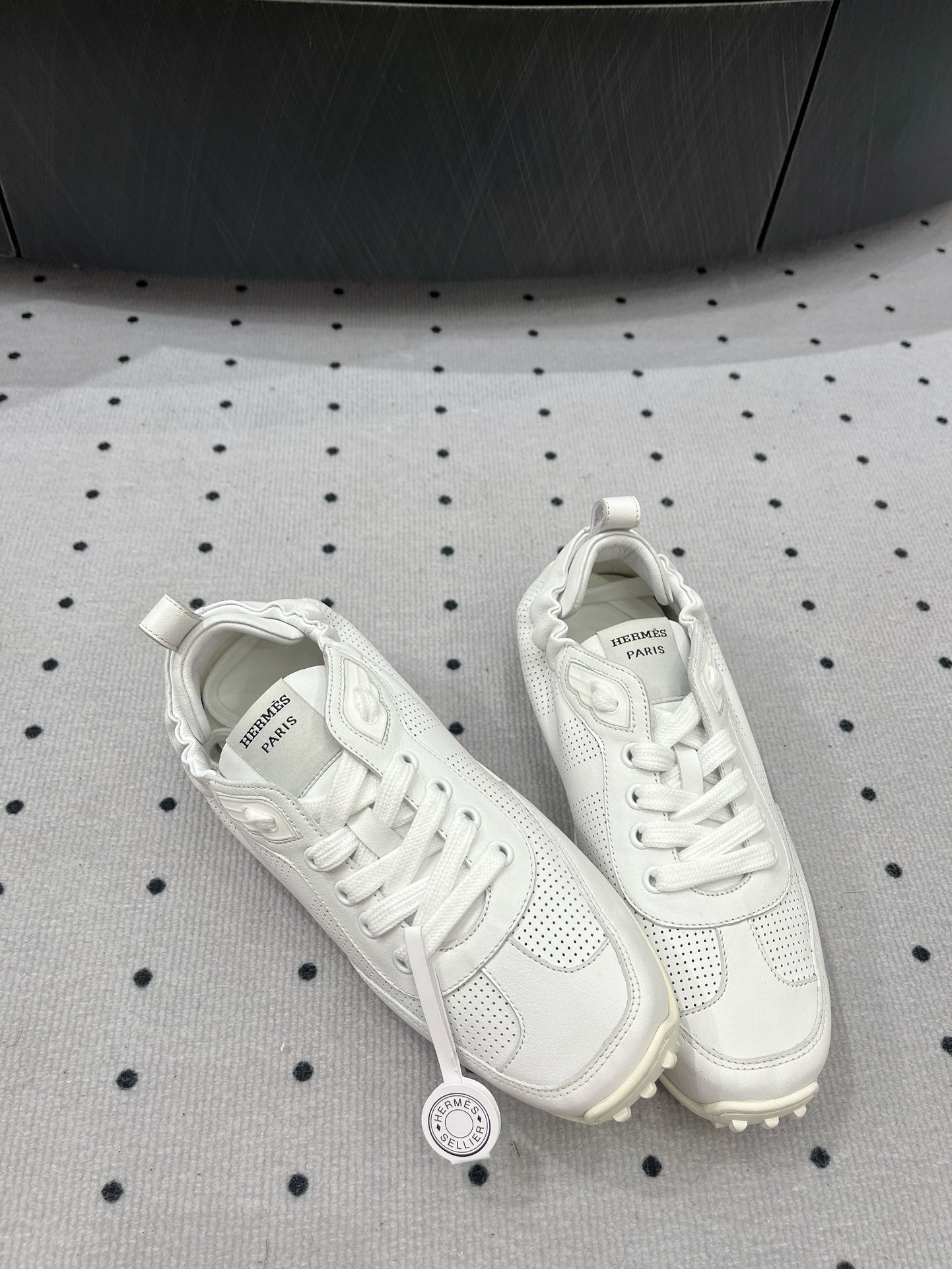 HM Sneaker 10mm In White Cowhide 954744