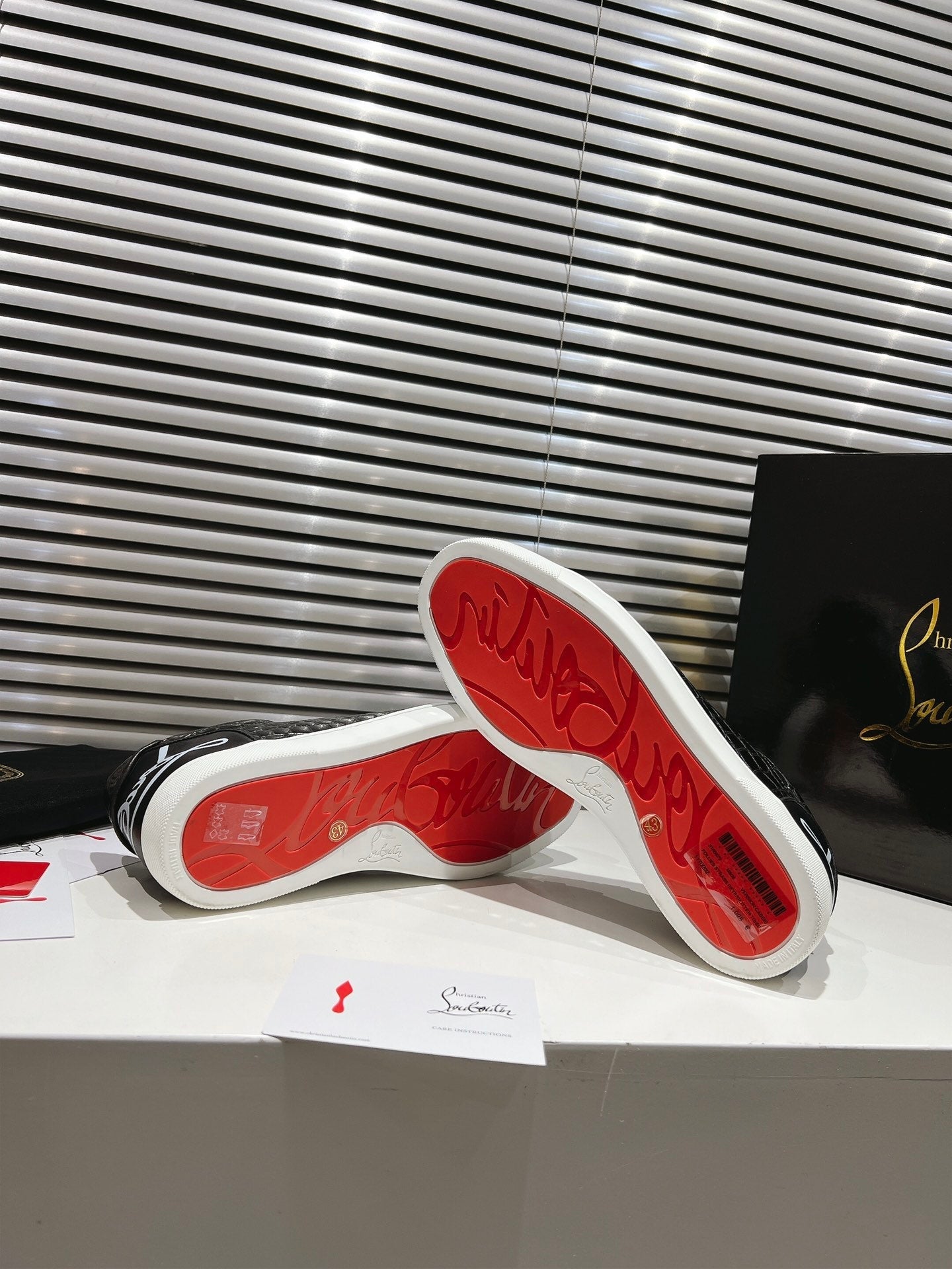 CL Rantulow Orlato Sneakers with logo Black Alligator embossed calf leather 242412