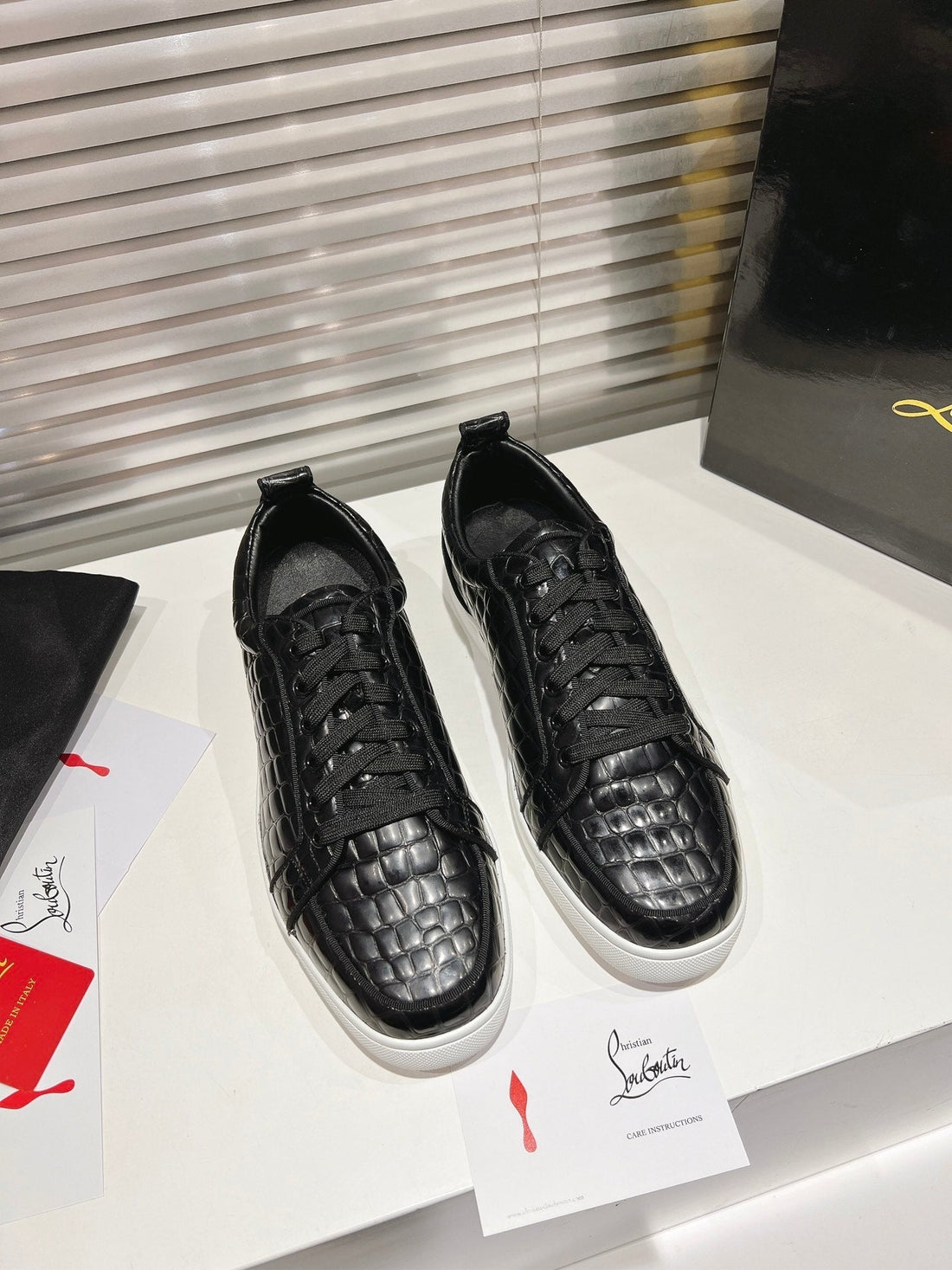 CL Rantulow Orlato Sneakers Black Alligator embossed calf leather 242413