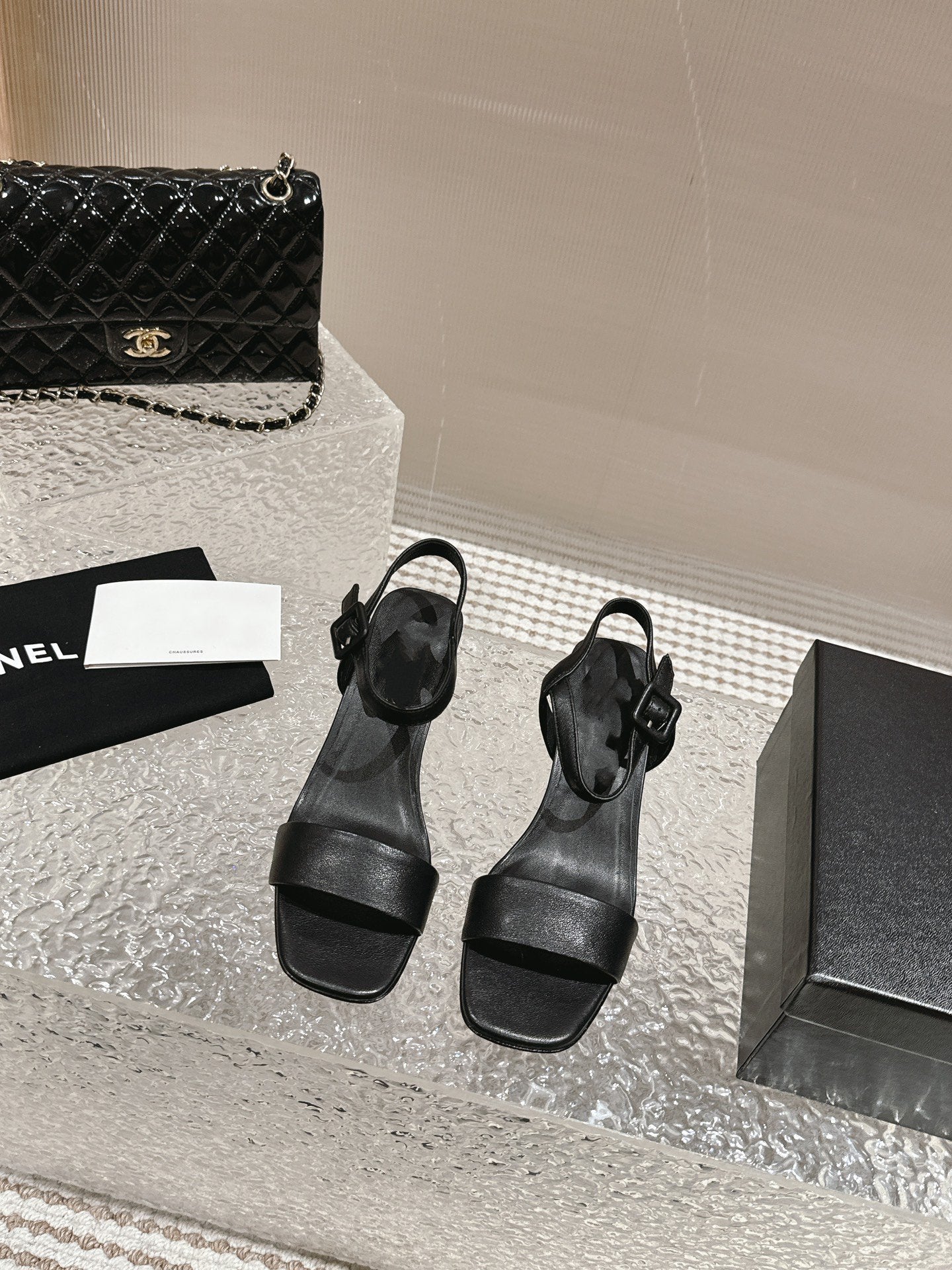 slingbacks sandal 60 black lambskin