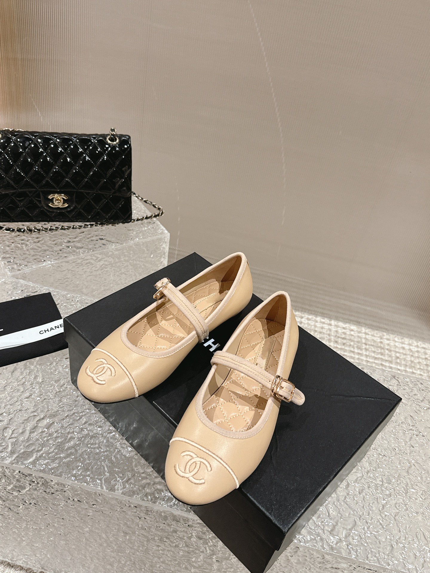 mary janes beige calfskin