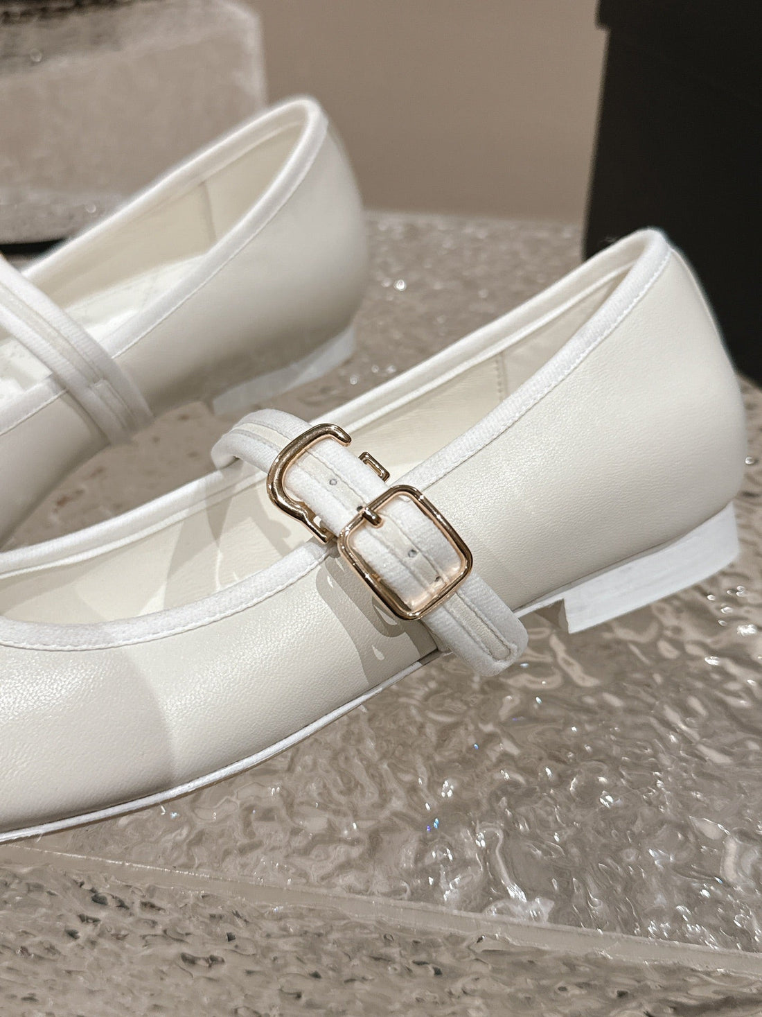 mary janes white lambskin