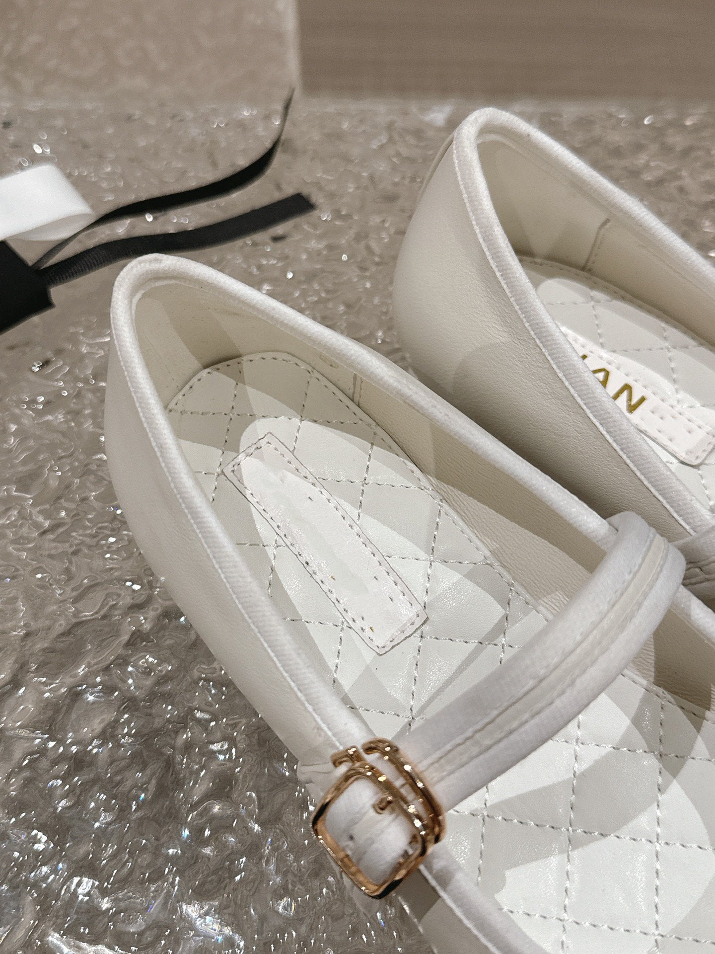 mary janes white lambskin