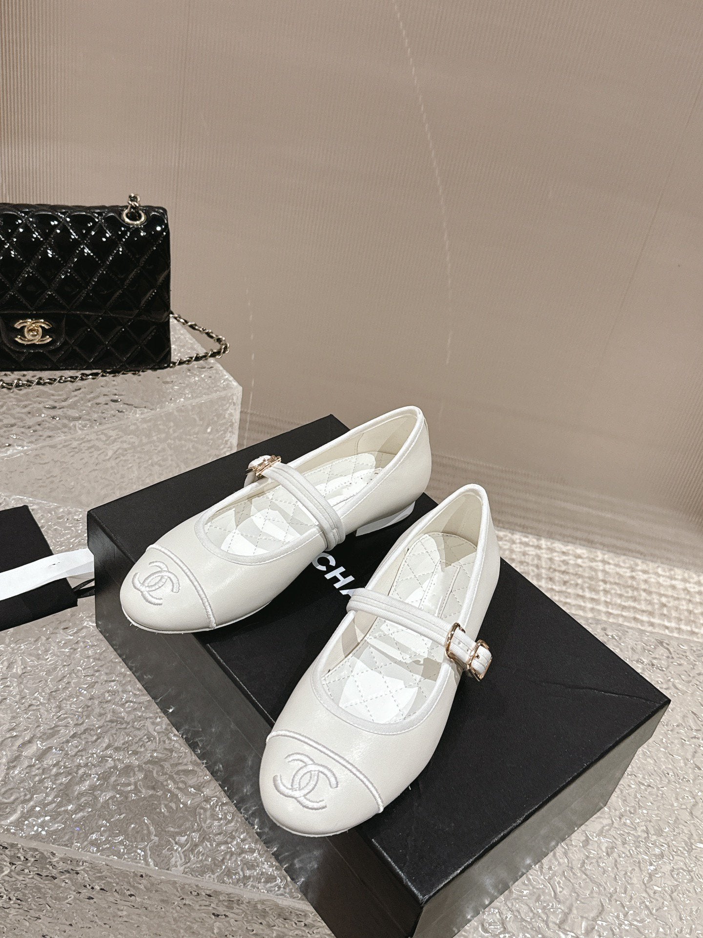 mary janes white lambskin