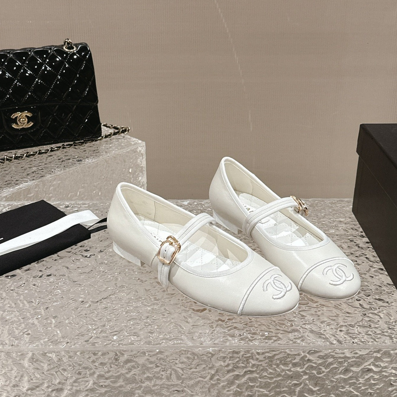 mary janes white lambskin