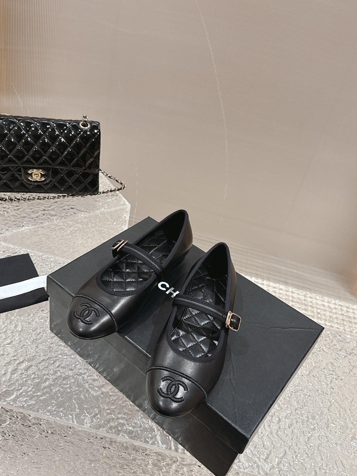 mary janes black lambskin