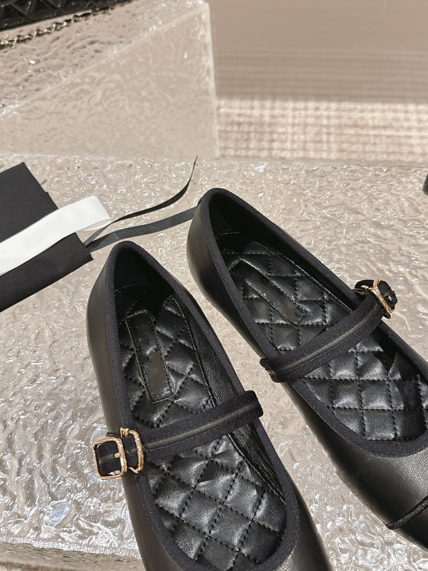 mary janes black lambskin