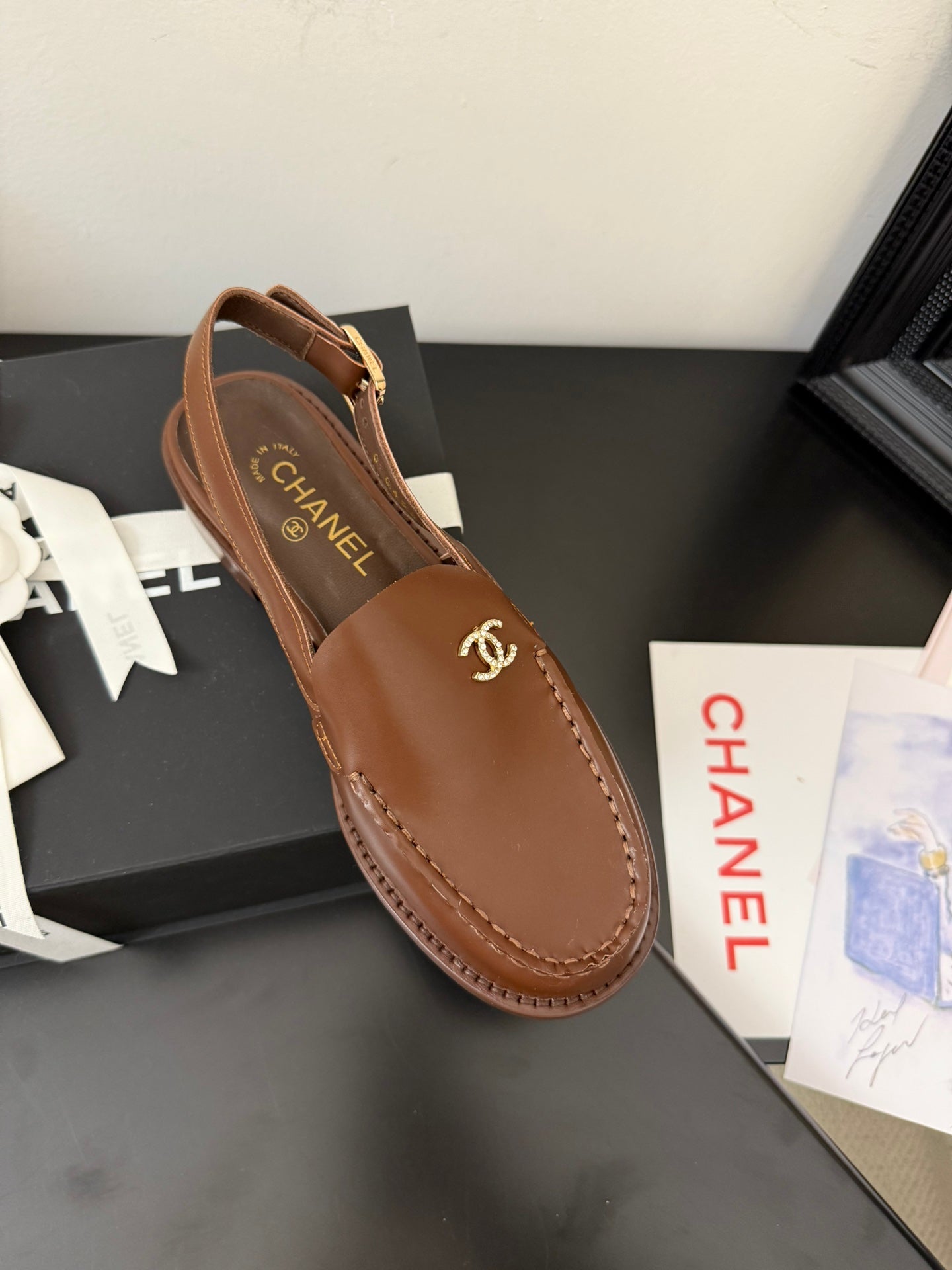 CC 25S Slingback Loafer Chocolate Calfskin