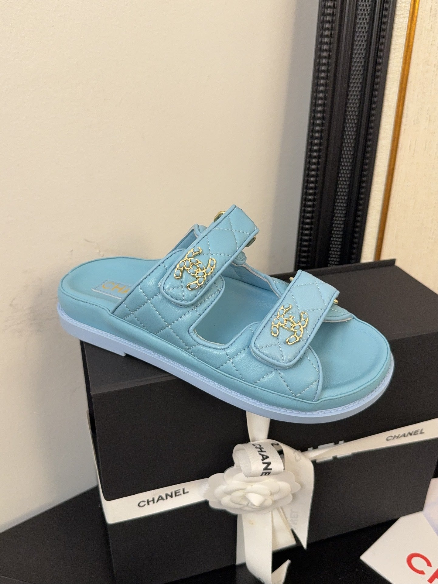 CC 25 Dad Sandal Mule Cloud Blue Calfskin