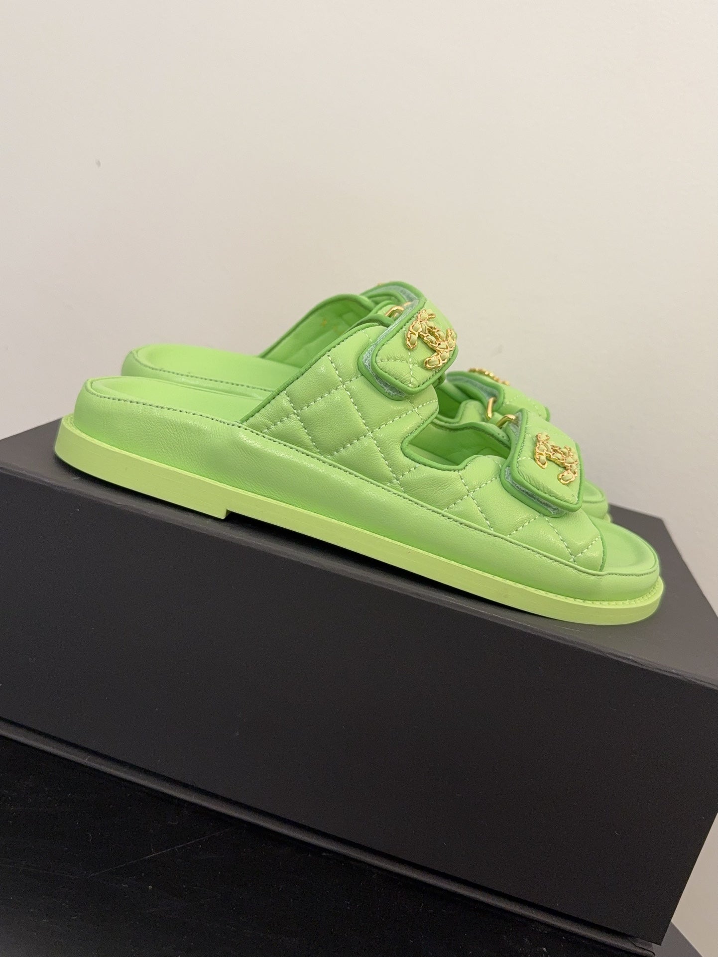 CC 25 Dad Sandal Mule Green Calfskin