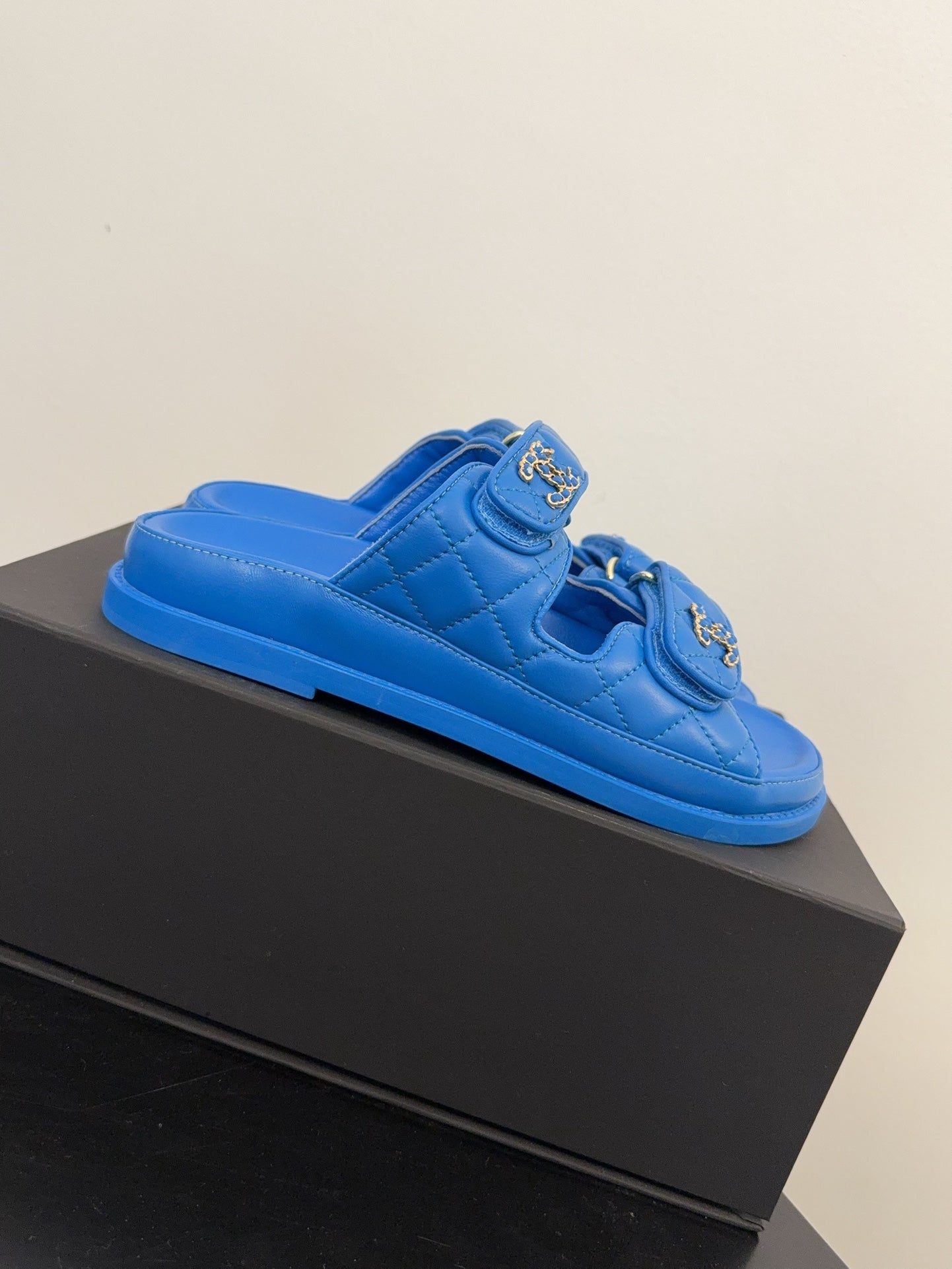 CC 25 Dad Sandal Mule Blue Calfskin